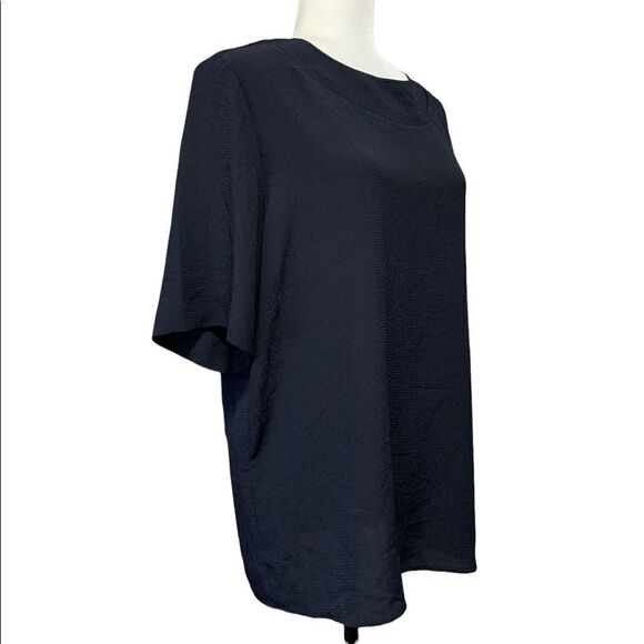 Louis Feraud Blouse Navy Blue - Picture 2 of 8